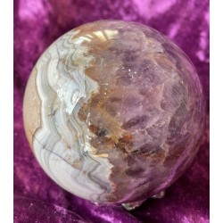 Amethyst with Agate Sphere