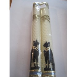 Candle Beeswax Bast candle  2 Pack 
