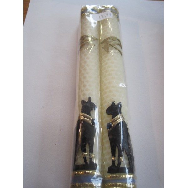 Candle Beeswax Bast candle  2 Pack 